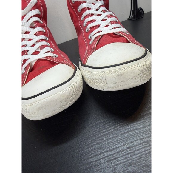 Converse Chuck Taylor All Star Mens 12 Red Shoes Hi Top Classic Canvas Sneakers - Picture 10 of 16
